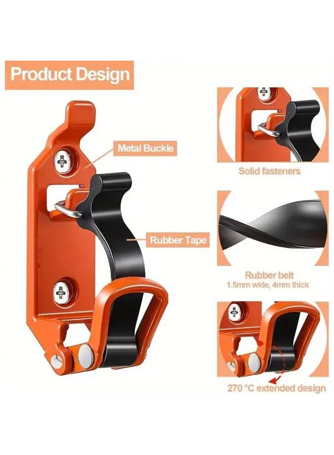 2Pcs Red Quick Release Shovel Axe Holder Mount Bracket For Car Trailer RV Boat - Image 2